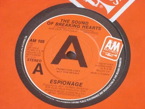 Espionage: The Sound Of Breaking Hearts 7" Near Mint PROMO - Picture 1 of 2