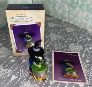 Vintage HALLMARK Keepsake Halloween Witch MATILDA THE COOK 2004 Ornament- 2 3/4” - Picture 1 of 10