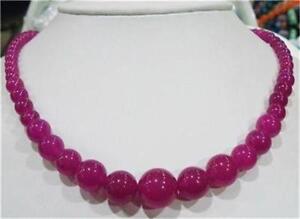 AAA Natural 6-14mm Rose Alexandrite Gemstone Round Beads Necklace 18"