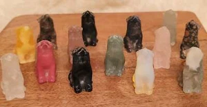 Miniature Howling Wolf, Mini Wolves, Crystal Carvings, Adorable! Different Mater - Picture 1 of 16