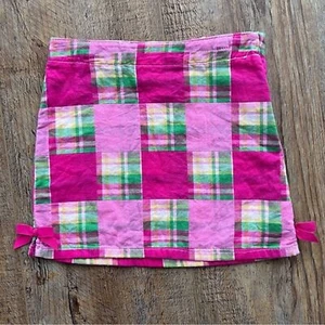 VINTAGE GYMBOREE madras plaid patchwork SKIRT - Picture 1 of 3