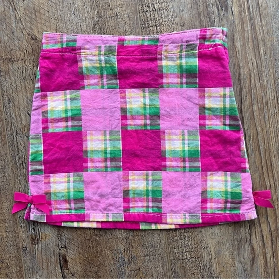 FALDA VINTAGE GYMBOREE madras a cuadros patchwork Foto 1 de 3