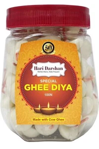 Spezial Ghee Diya - 100 Stück | Brenndauer 20 Min | Ghee Dochte für Pooja - Bild 1 von 2