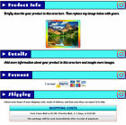 AUCTION+TEMPLATE+Turquoise+Headers+Design%2C+Fun+With+Fonts+FREE+Email+Shipping