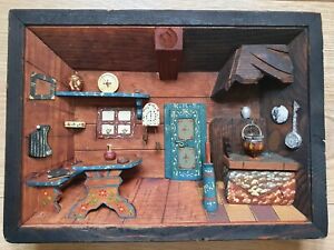 Rustic Kitchen 3D Wall Hanging Picture Diorama Dregeno