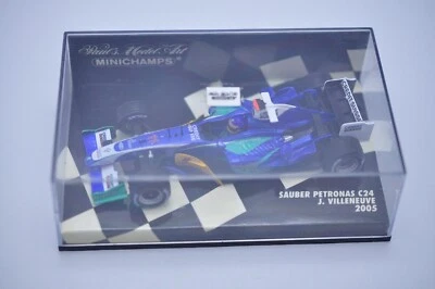 Minichamps PMA 1:43 Sauber Petronas C24 F1 2005 Jacques Villeneuve Excellent - Image 1 of 4