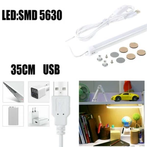 USB 35CM 24 SMD 5630 LED Rigid Strip Hard Bar Light on/Off Tube Lamp DC 5V - Picture 1 of 13