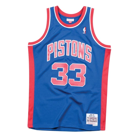 Mitchell & Ness NBA Swingman Road Jersey 95 Pistons Grant Hill Blue *NEW* Cover