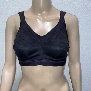 Playtex 18 Hour padded Shoulder Bra Wireless Black Size 38D - 006 - Picture 1 of 7