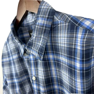 Bonobos schmale Passform Shirt Herren XL blau kariert Langarm Erwachsene Freizeit - Bild 1 von 4