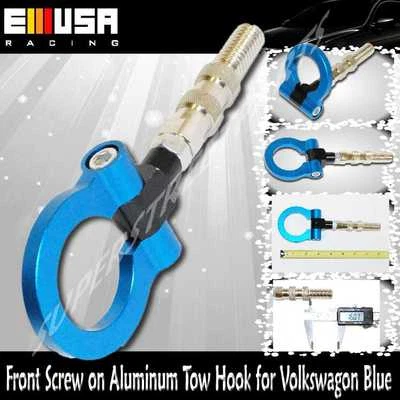 铝制拖钩前螺丝 VWGolf GTi Bora Jetta Passat MkIV MkV 蓝色 — 第 1/4 张图片