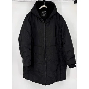 Torrid Damen schwarz Kunstfell gefüttert Kapuze Puffer Mantel Gr. 4X warm Parka Cinched - Bild 1 von 12