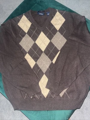 Suéter masculino Allen Solly de cashmere gola V tamanho XL - Imagem 1 de 3