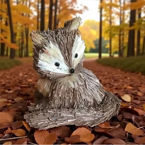 RACCOON Ornament Forest Woodland Animals Holds ACORN Christmas Tree Birl Buri - Picture 1 of 1