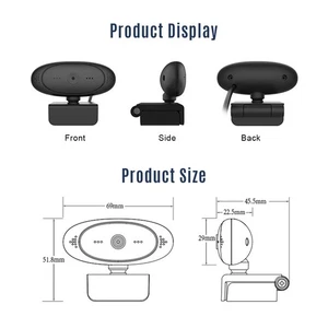 1080P HD Computer Camera Video Conference Camera Webcam 2 Mega Auto TDW - Afbeelding 1 van 12