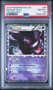 2010 POKEMON HEARTGOLD & SOULSILVER TRIUMPHANT #94 GENGAR-HOLO PSA 8.5 - Picture 1 of 2