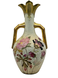 Antique Robert Hanke Porcelain Vase Art Nouveau Austria Vintage Hand Painted - Picture 1 of 12