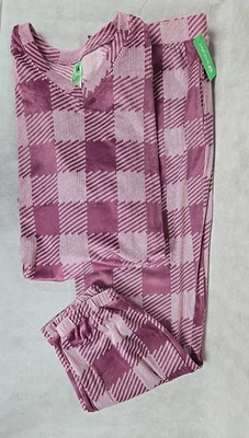 Nuevo con etiquetas Conjunto de Top y Pantalón de Salón Honeydew Intimates XL de Manga Larga a Cuadros Foto 1 de 4