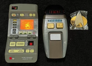 TRICORDER PHASER & COMM PIN • FUNKTIONSFÄHIG • PLAYMATES STAR TREK THE NEXT GENERATION - Bild 1 von 6