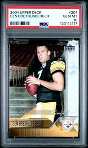 Upper Deck Ben Roethlisberger Star Rookie Limited 2004 204 PSA 10 gemas MT Steeler - Imagen 1 de 3
