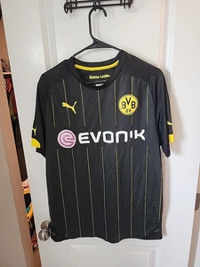 BORUSSIA DORTMUND 2014 2015 AWAY FOOTBALL SHIRT SOCCER JERSEY PUMA 745883 Sz L - Picture 1 of 8