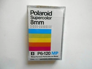 Cassette de video Polaroid Supercolor partículas metálicas 8 mm P6-120 MP - Imagen 1 de 3