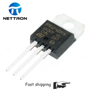 5pcs  Triac BTB12-600CW, 12A, 600V, 35mA, TO220-3, BTB12 -600 CWRG NEW - Picture 1 of 1