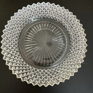 Anchor Hocking Miss America Diamond Saucer Clear 30s Depression Glass 5.5” - Picture 1 of 7