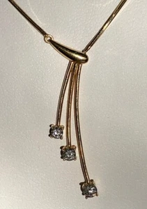 14K Diamant Trio 17" Halskette - Italien 525 - NEU! - Bild 1 von 6