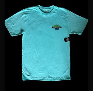 Volcom True to This türkisfarbenes Herren-T-Shirt Medium neu mit Etikett - Bild 1 von 3