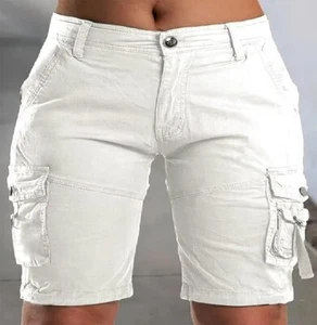 Flamingals Hiking Shorts for Women Flap Pocket Design Bermuda Cargo Shorts 4XL - Picture 1 of 8