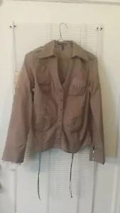 SENFSAMEN AUSGEFALLENES BRAUNES DAMEN LANGARMSHIRT M KOSTENLOSER VERSAND - Bild 1 von 5
