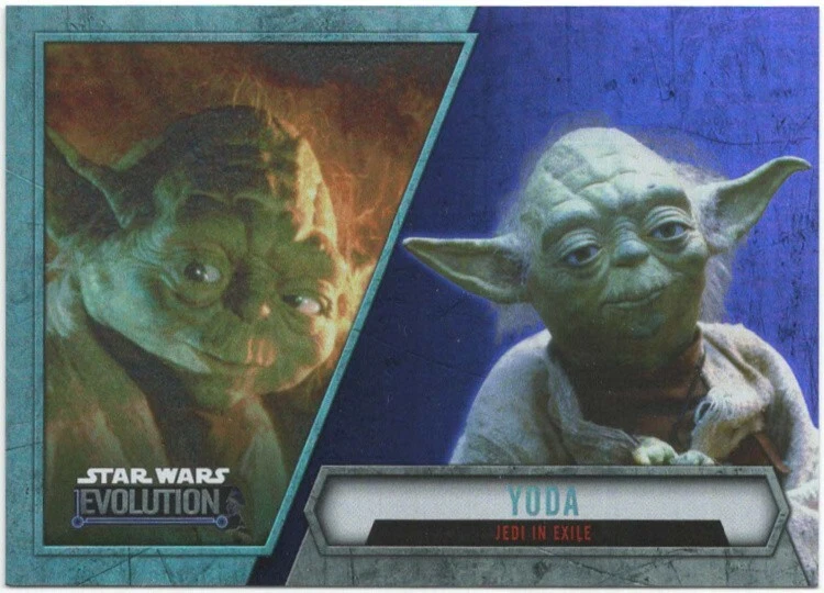 2016 Topps Star Wars Evolution "PURPLE LIGHTSABER" Refractor Card #26...YODA - Image 1 of 1