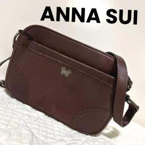 ANNA SUI Leather Bag 2way Shoulder Used Brown - Picture 1 of 6