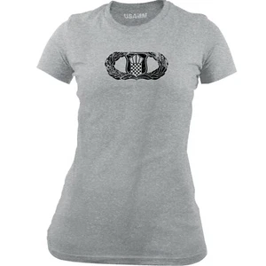 Camiseta para mujer angustiada de control de tráfico de la Fuerza Aérea insignia tenue - Imagen 1 de 5