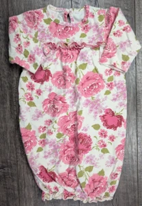 Baby Girl Clothes Tralala 0-3 Month Roses Flower Sleep Gown - Picture 1 of 3