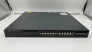 Cisco WS-C3650-24PS-L 3650 SERIE 24PORT POE SCHALTER KOSTENLOSER VERSAND UK + RACK-OHREN - Bild 1 von 1