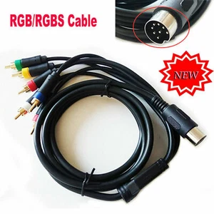TV AV RGB/RGBS Composite Cable Cord Line Set for SEGA Mega Drive 1 Game Console - Picture 1 of 6
