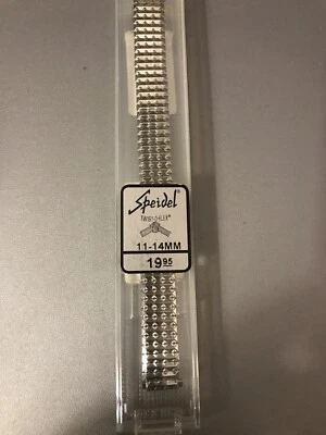Speidel Silver Stainless Steel Twist-O-Flex Ladies Band 11-14mm NWT 2254-02 L - Image 1 of 4