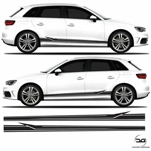 Arrow Side Racing Stripes Kit For Audi A3 S3 8v Sport Vinyl Sticker Graphics - Picture 1 of 3