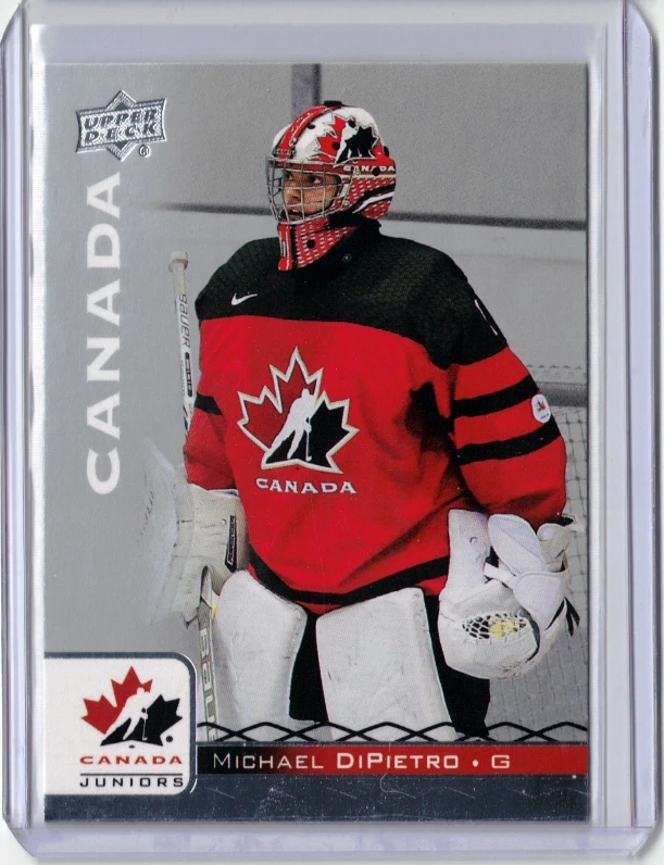 MICHAEL DiPIETRO 17/18 Upper Deck Team Canada Juniors Pre-Rookie RC Card Canucks - Image 1 of 1