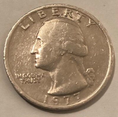 1977 Washington Quarter No Mint Mark - Image 1 of 2