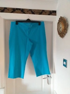 Etam Turqoise Capri Pants Size 18 - Picture 1 of 1