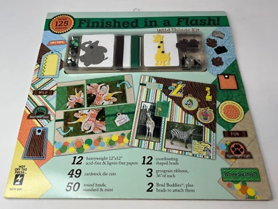 Scrapbooking Kit Finished In a Flash WILD THINGS KIT By Hot Off the Press - Image 1 of 4