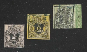 SELLOS HANNOVER #3, 6, 11 -- (3) DE COLECCIÓN -- 1851 -- USADOS - Imagen 1 de 3