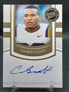 CHARLES SCOTT 2010 PRESS PASS AUTO ROOKIE GIANTS LSU TIGERS