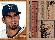 Kila Ka'aihue 2011 Topps Heritage Baseball Card 481  Kansas City Royals