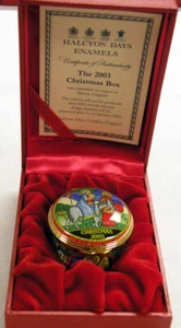 Halcyon Days Enamels - 2003 Christmas Box, Enameled on copper - Bilston, England - Picture 1 of 5