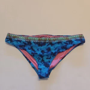 Victoria's Secret Pink Bikini Bottom Size Small Colorful Multicolored Blue - Picture 1 of 5