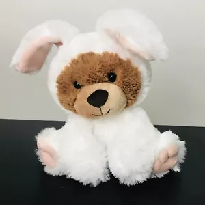 Aurora weißer Hase Kaninchen Plüsch große Schlappohren braunes Gesicht Stofftier Spielzeug 8 Zoll - Bild 1 von 8